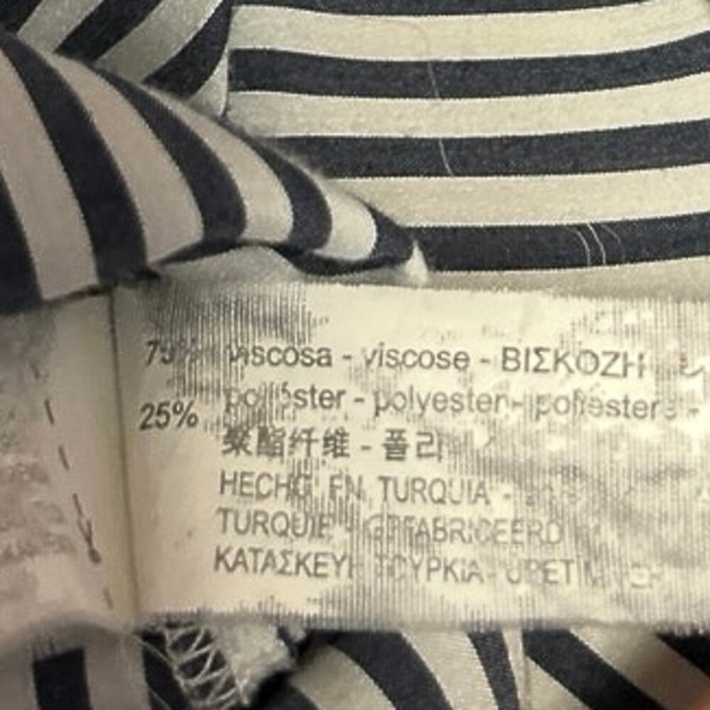 Zara Basic Gray White Striped Pockets Long Sleeve… - image 4